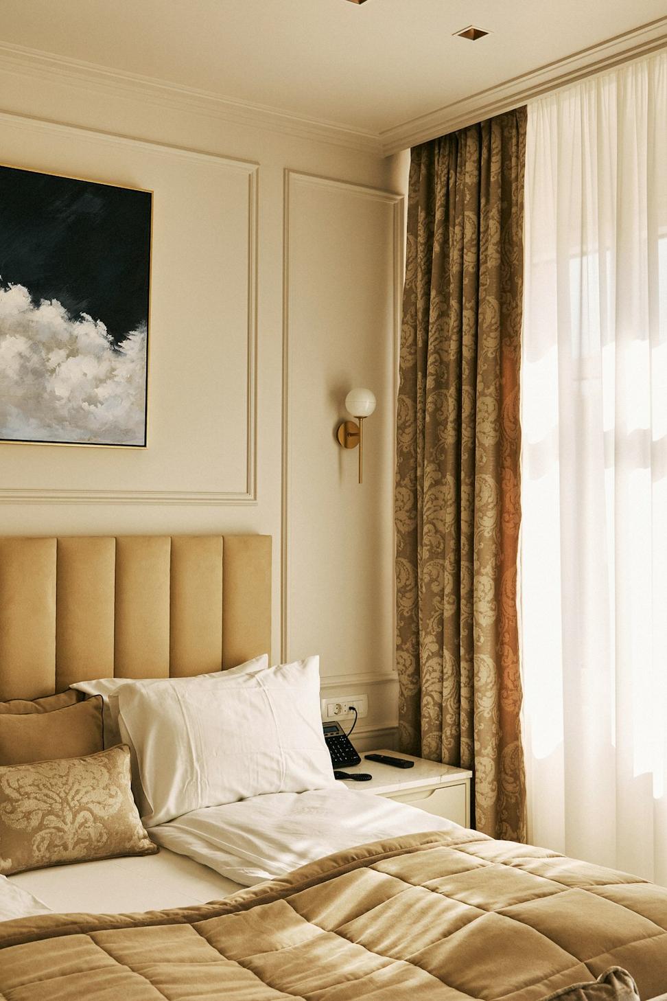 Vintage hotel bedroom